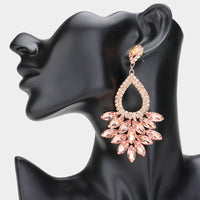 Marquise Rhinestone Dangle Earrings