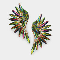 Marquise Stone Cluster Wing Earrings