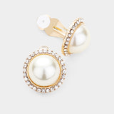 Pearl Rhinestone Earrings