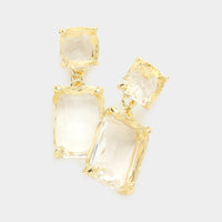 Square Rectangle Dangle Earrings