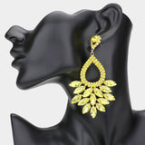 Marquise Rhinestone Dangle Earrings