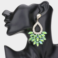 Marquise Rhinestone Dangle Earrings