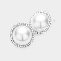 Pearl Rhinestone Earrings