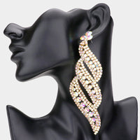 Oversized  Pave Crystal Rhinestone earrings