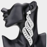 Oversized  Pave Crystal Rhinestone earrings