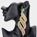 Oversized  Pave Crystal Rhinestone earrings