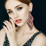 Oversized  Pave Crystal Rhinestone earrings