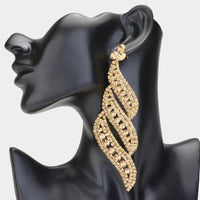 Oversized  Pave Crystal Rhinestone earrings