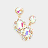 Crystal Cut Drop Earrings