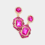 Crystal Cut Drop Earrings