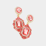 Crystal Cut Drop Earrings