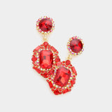 Crystal Cut Drop Earrings