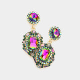 Crystal Cut Drop Earrings