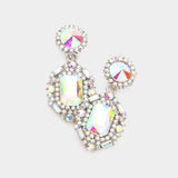 Crystal Cut Drop Earrings