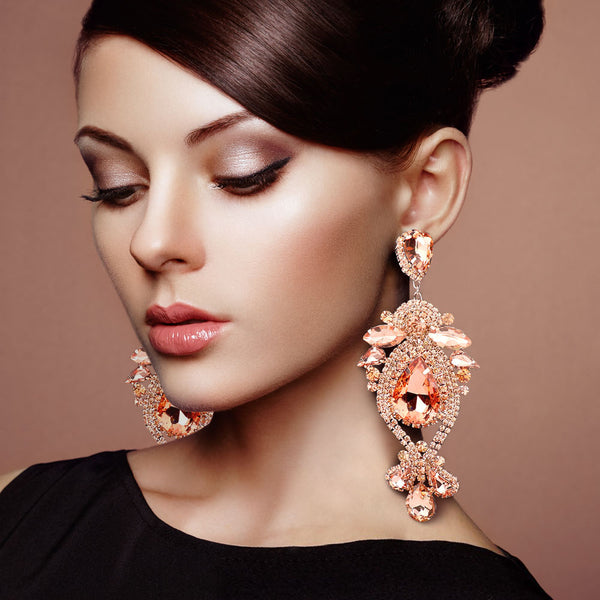 Oversized Crystal Rhinestone Earrings