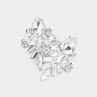 Marquise Baguette Cluster Earrings