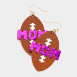 Football Mom Dangle Earrings