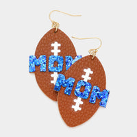 Football Mom Dangle Earrings