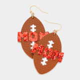 Football Mom Dangle Earrings