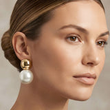 Bold Double Ball Statement Earrings