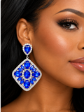 Oval Marquise Stone Cluster Earrings