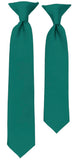 BOYS' SOLID TEAL GREEN TIE