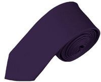 BOYS SOLID EGGPLANT NECKTIE