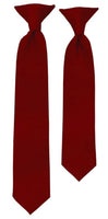 BOYS' SOLID BURGUNDY TIE