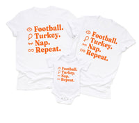 Football. Turkey. Nap. Repeat Shirts