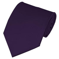 SOLID EGGPLANT MENS' TIES