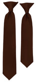 BOYS' SOLID BROWN TIE