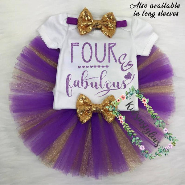 Four & Fabulous Girl Birthday Outfit