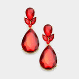 Floral Stone Crystal Earrings