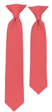 BOYS' SOLID CORAL ROSE TIE