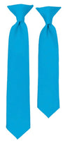 BOYS' SOLID TURQUOISE TIE