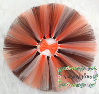 Orange Brown & Ivory Tutu