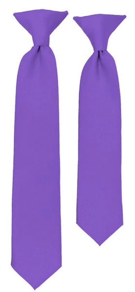 BOYS' SOLID PURPLE TIE