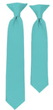 BOYS' SOLID AQUA GREEN TIE