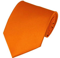 SOLID ORANGE MENS' TIES