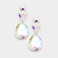 Floral Stone Crystal Earrings