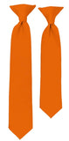 BOYS' SOLID ORANGE TIE