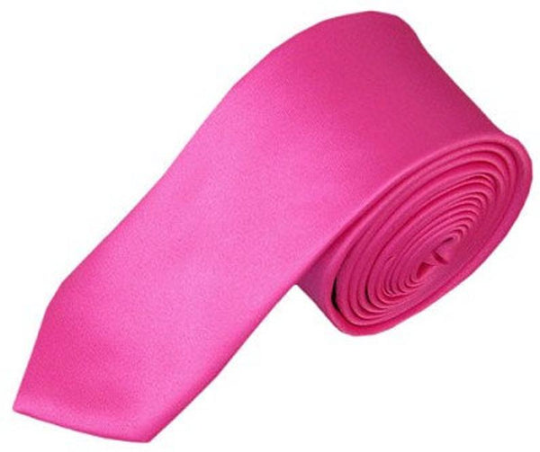 BOYS SOLID HOT PINK  NECKTIE