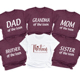 Teen Birthday Family Shirts