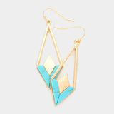 Accented Metal Dangle Earring