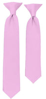 BOYS' SOLID PINK TIE