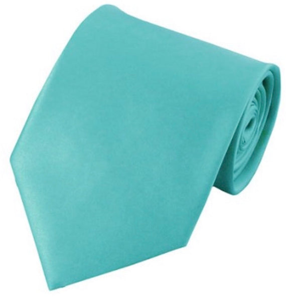 SOLID AQUA MENS' TIES