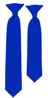 BOYS' SOLID ROYAL BLUE TIE