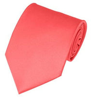 SOLID CORAL MENS' TIES