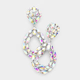 Marquise Round Stone Earring