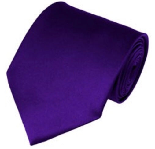 SOLID DEEP PURPLE MENS' TIES